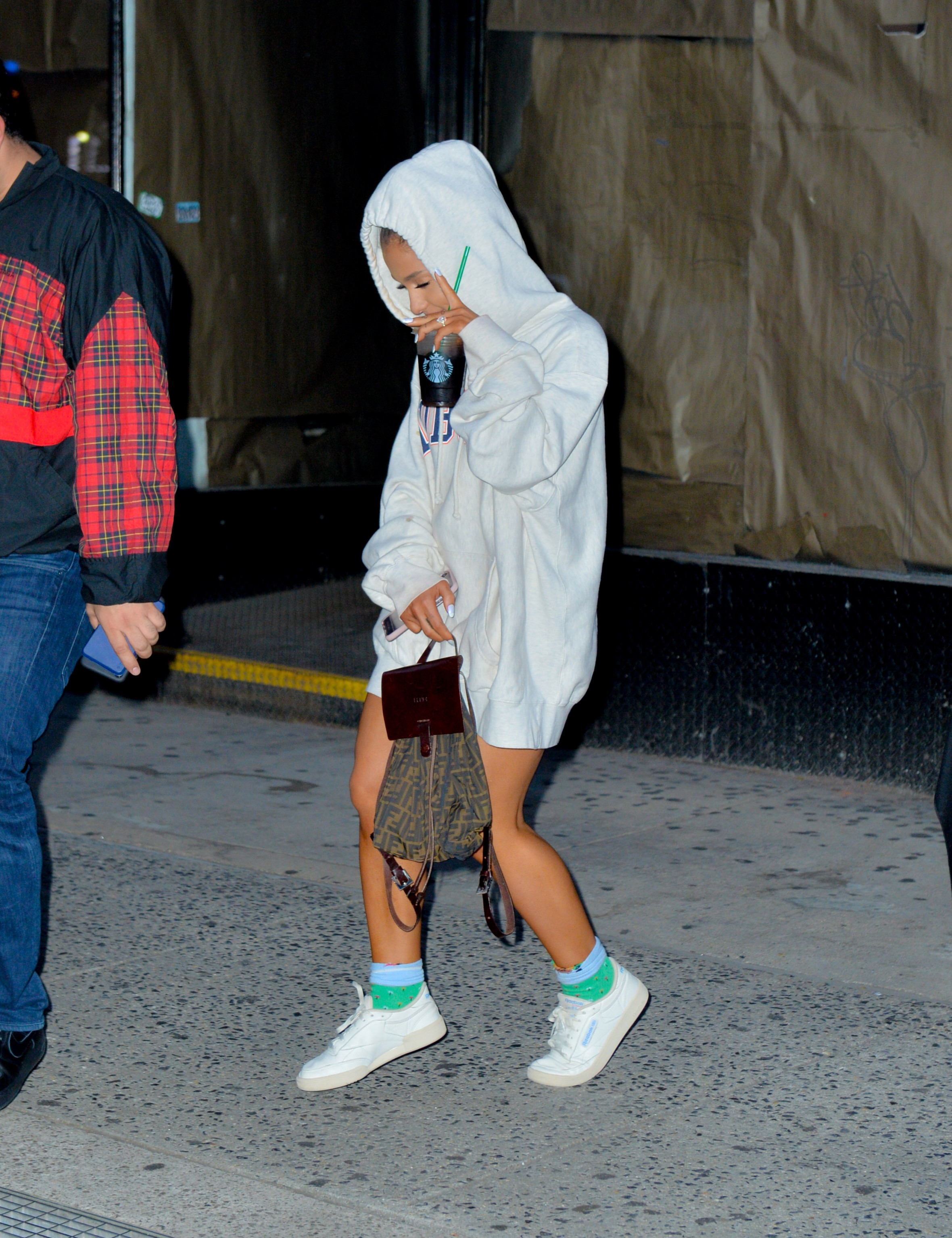 Ariana Grande spotted out in New York leaving studio