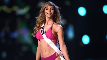 Angela Ponce of Spain competes in the swimsuit competition
