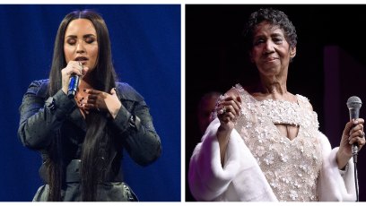 Demi Lovato, Aretha Franklin, Split Image