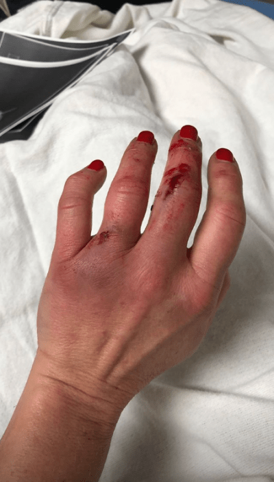Candace Cameron's hand