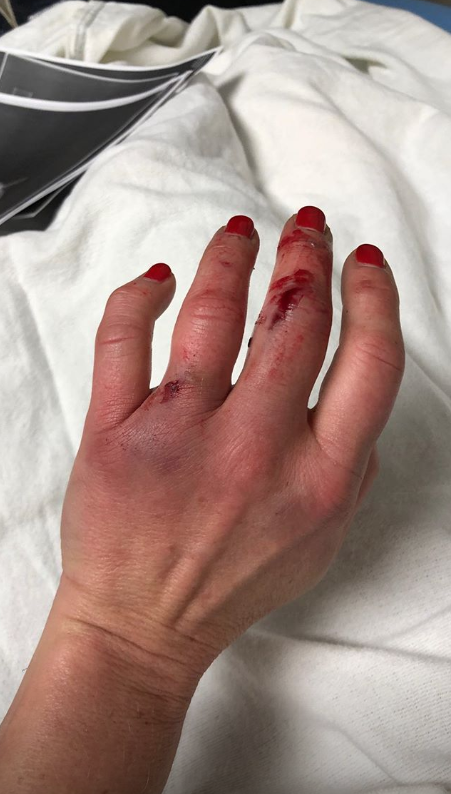 Candace Cameron's hand