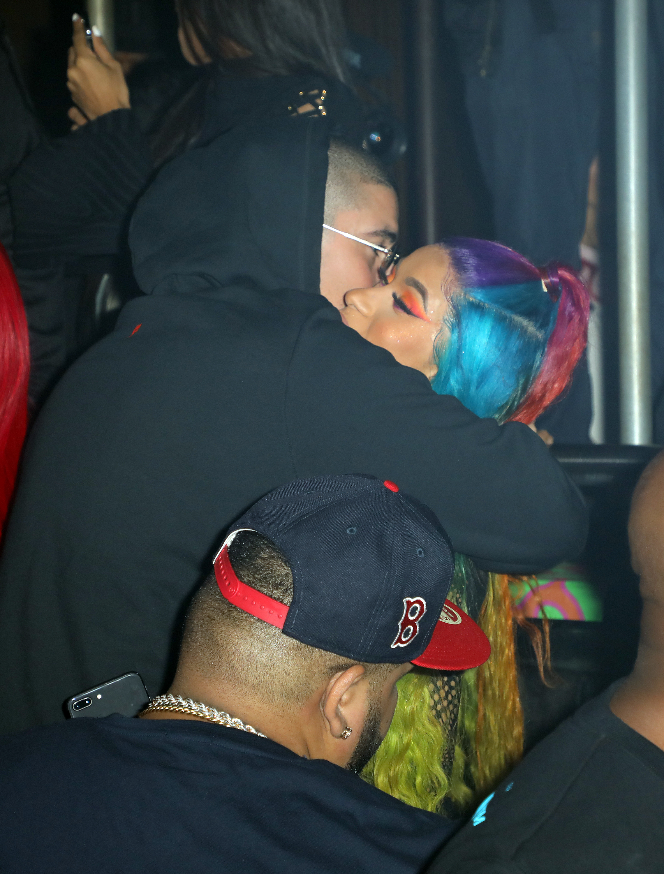 Cardi B hugging Bad bunny