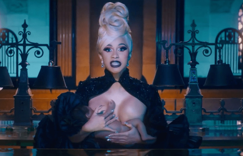 Cardi B and Kulture in 'Money' music video