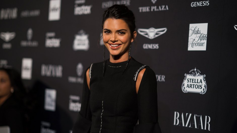 Kendall Jenner wearing all black at an event