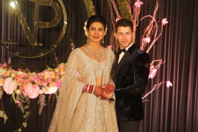 Priyanka Chopra and Nick Jonas at their wedding ceremony