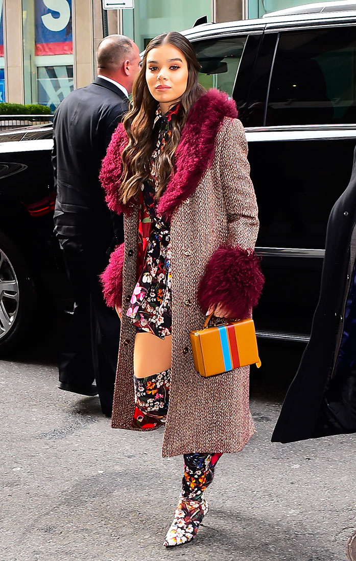 Hailee Steinfeld Looks Like A Floral Kaleidoscope Dream Out In NYC