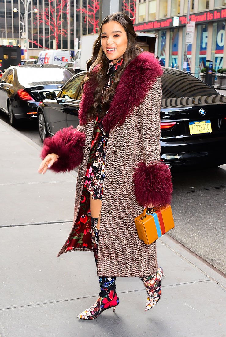 Hailee Steinfeld Looks Like A Floral Kaleidoscope Dream Out In NYC