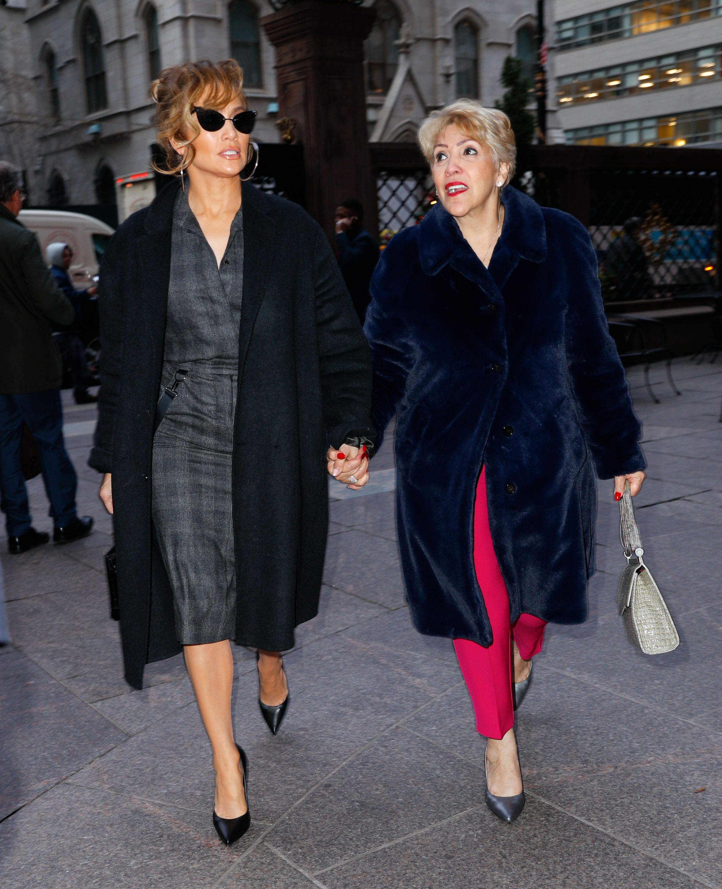 Jennifer Lopez and her mom in NYC