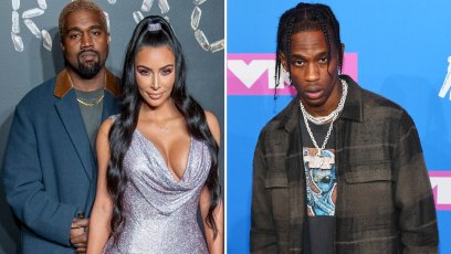 Kanye West Kim Kardashian Travis Scott Attend Concert No Drama