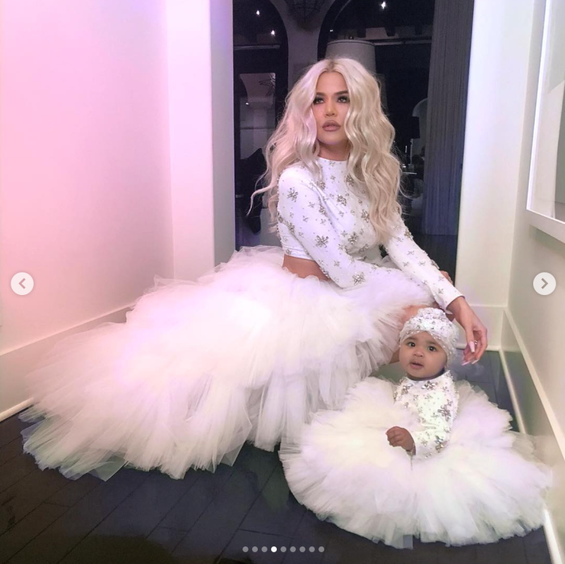 Khloe Kardashian and baby True Thompson