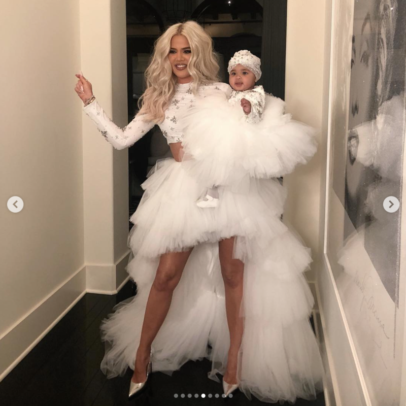 Khloe Kardashian and baby True Thompson