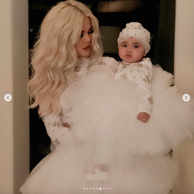 Khloe Kardashian and baby True Thompson