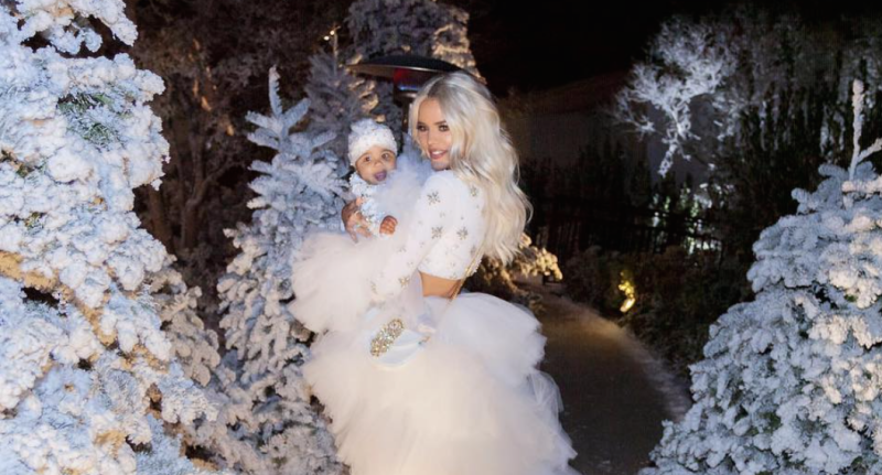 Khloe Kardashian and baby True Thompson