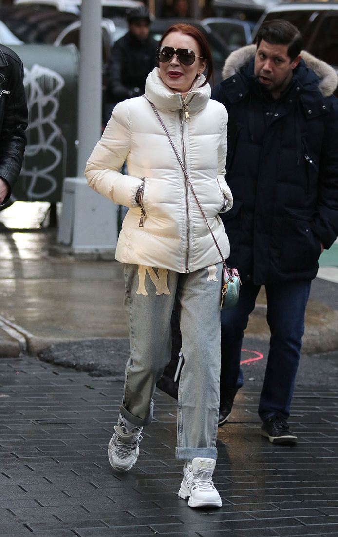 Lindsay Lohan NYC Happy