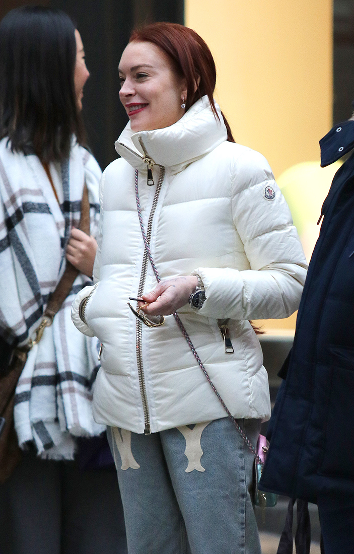 Lindsay Lohan NYC Happy