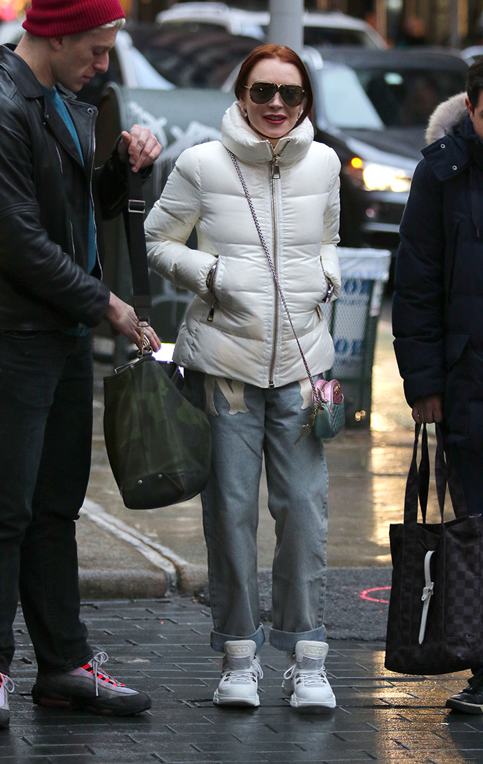 Lindsay Lohan NYC Happy