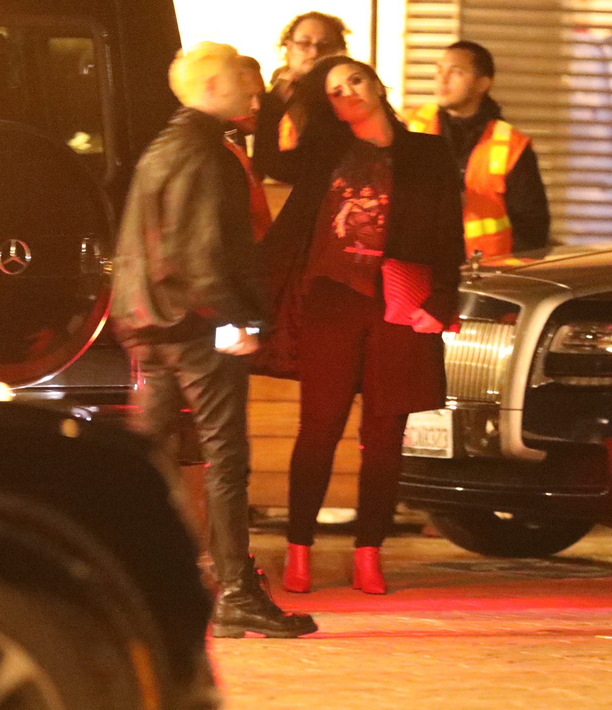 *PREMIUM EXCLUSIVE* Demi Lovato tenderly kisses new boyfriend Henry Levy as they leave a swanky Malibu restaurant