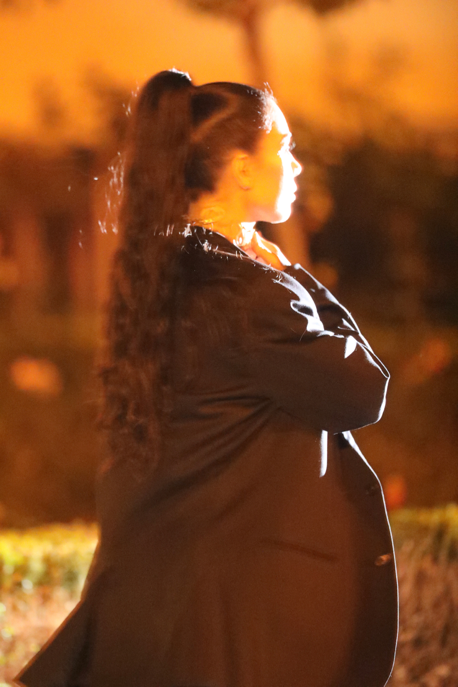 Kim Kardashian dinner in Calabassas.