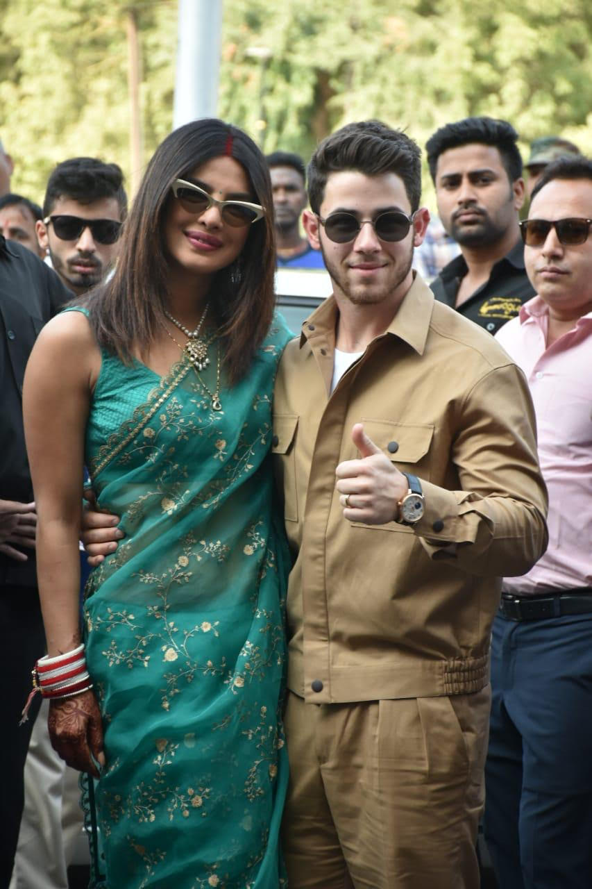 Nick Jonas and Priyanka Chopra at airport