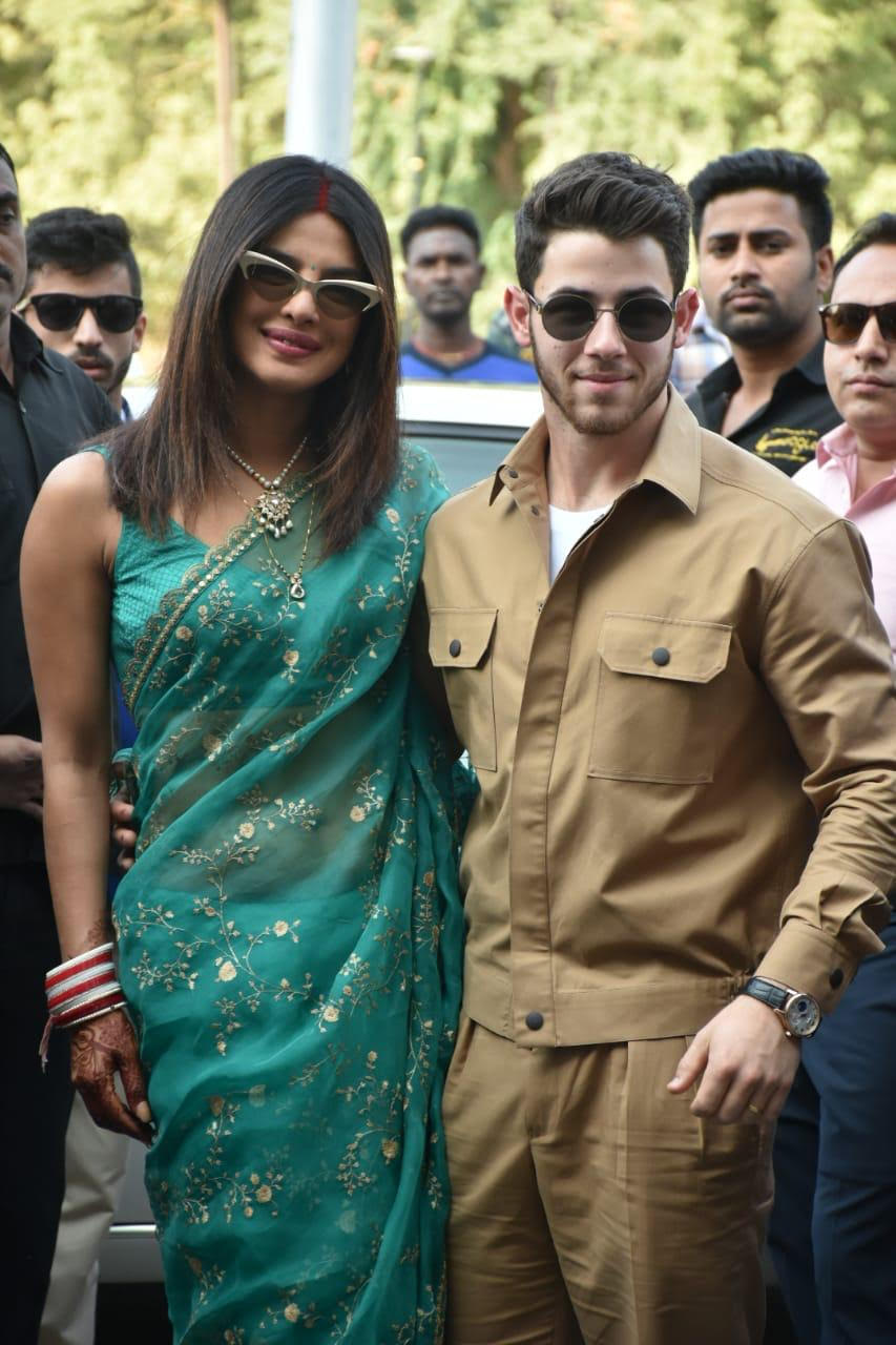 Nick Jonas and Priyanka Chopra at airport