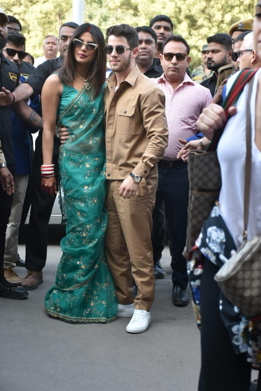 Nick Jonas and Priyanka Chopra at airport
