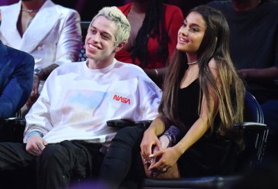 Pete Davidson and Ariana Grande at the VMAs