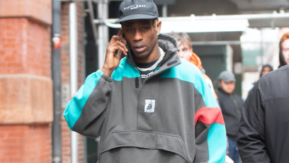 Travis Scott, Walking, NYC, Black Hat
