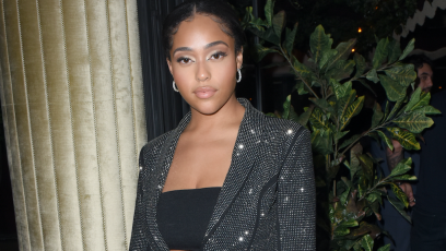 Jordyn Woods, Posing, Sparkle Blazer, Bra