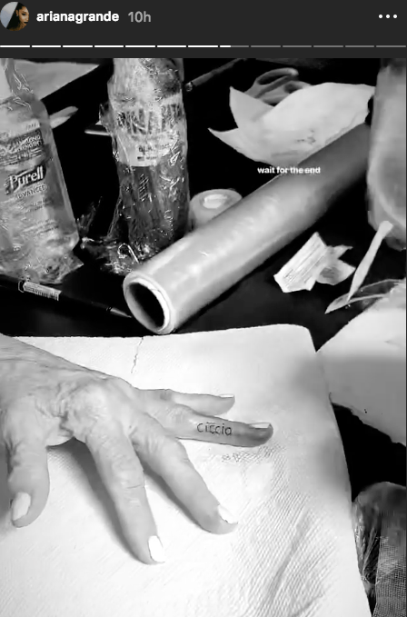 What does Ariana Grande's grandmas tattoo mean