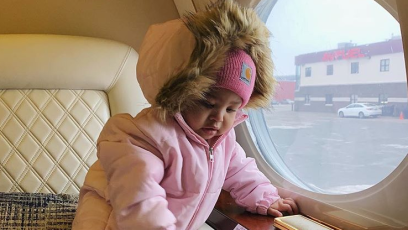 Stormi Webster, Snow Suit, Pink Hat