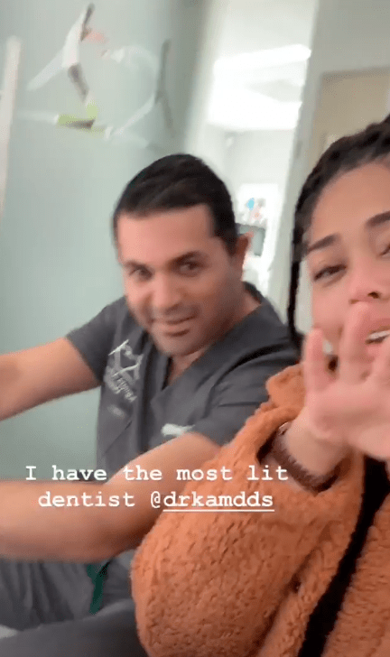 Jordyn Woods closed her gap dentist