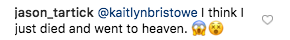 Bachelor Kaitlyn Bristowe Jason Tartick flirting on Instagram