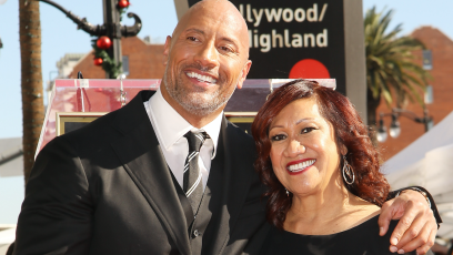 The Rock, His Mom, Smiling, Posing