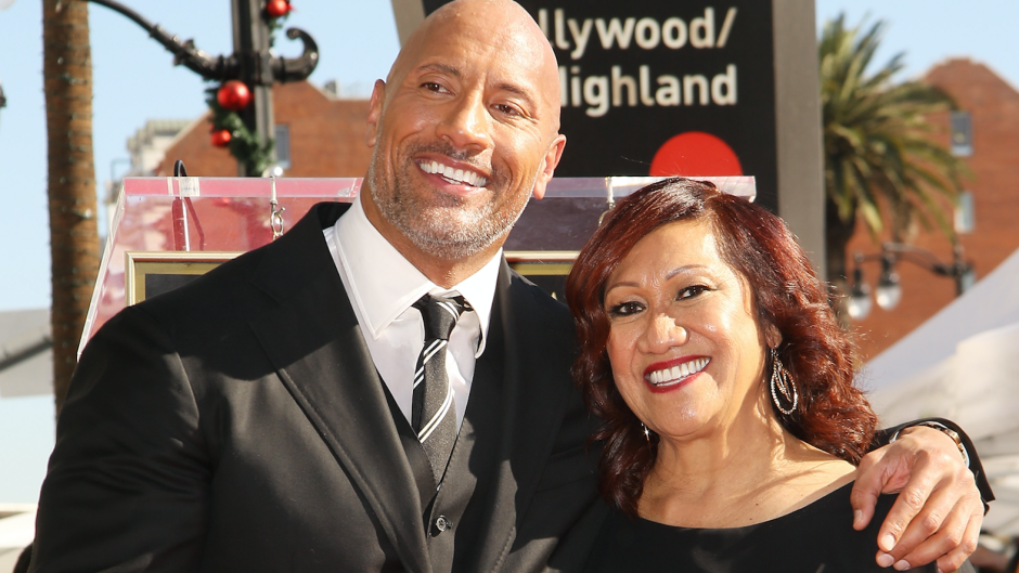 The Rock, His Mom, Smiling, Posing