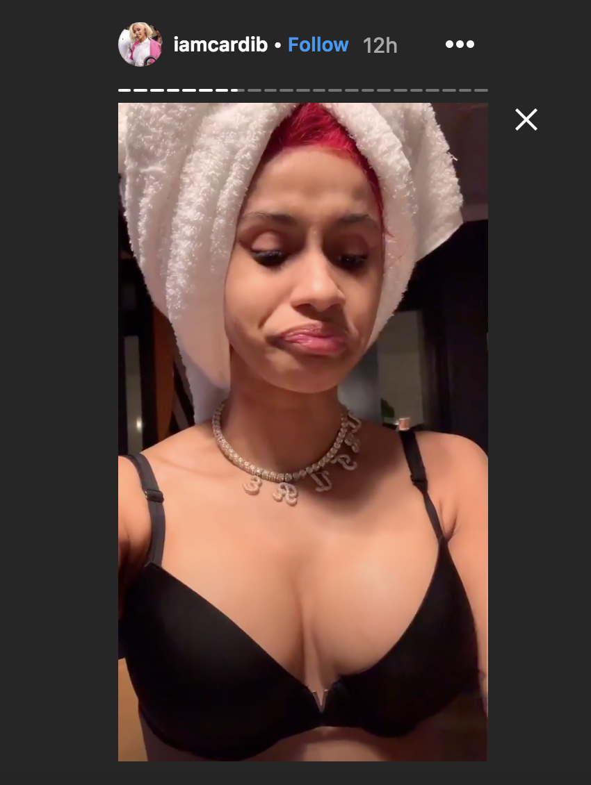 Cardi B In A Bra