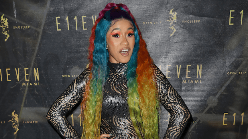 Cardi B, Rainbow Hair