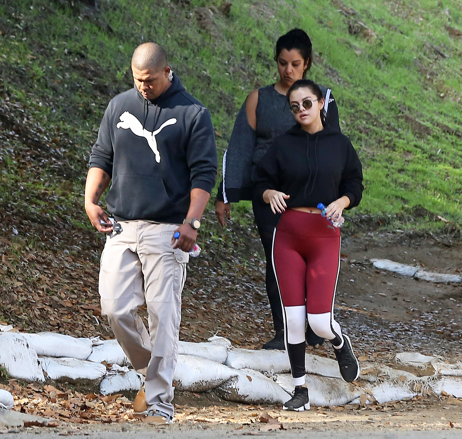 Selena Gomez HIKE Red Workout Pants