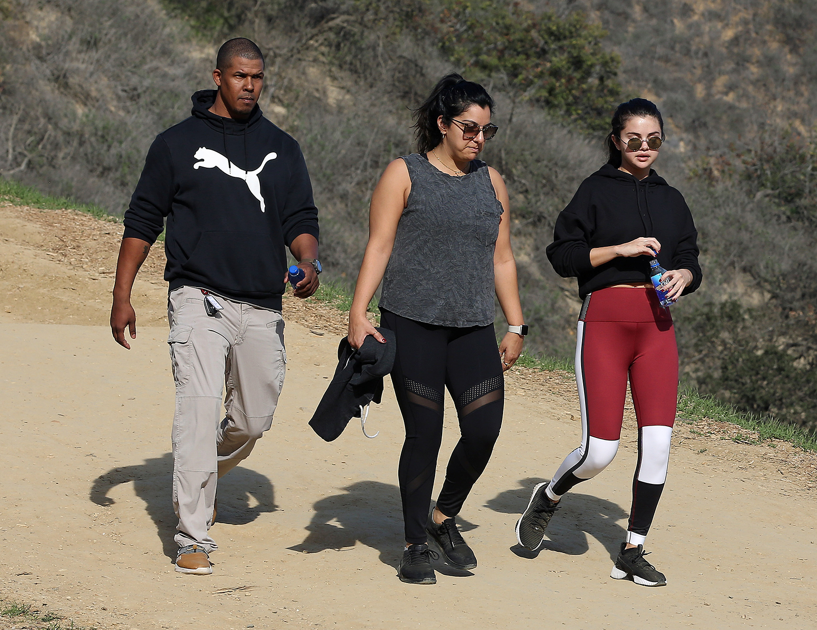 Selena Gomez HIKE Red Workout Pants