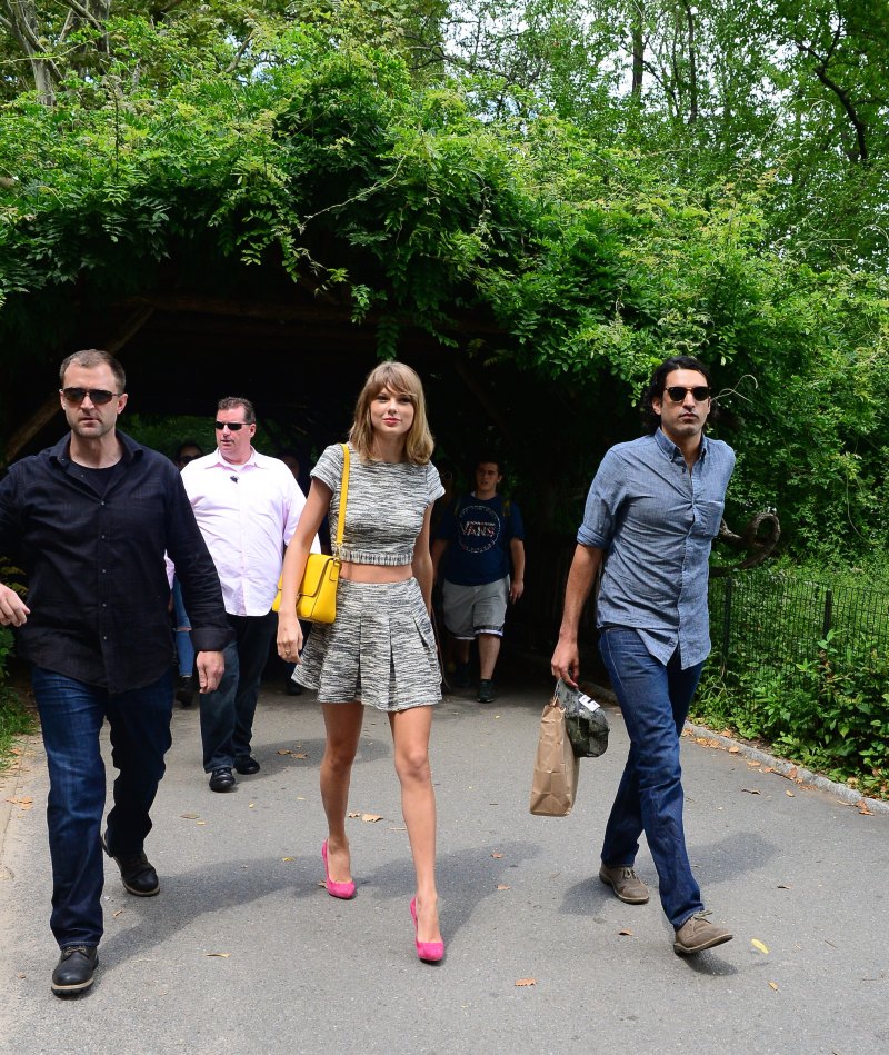Taylor Swift taking a walk in the park