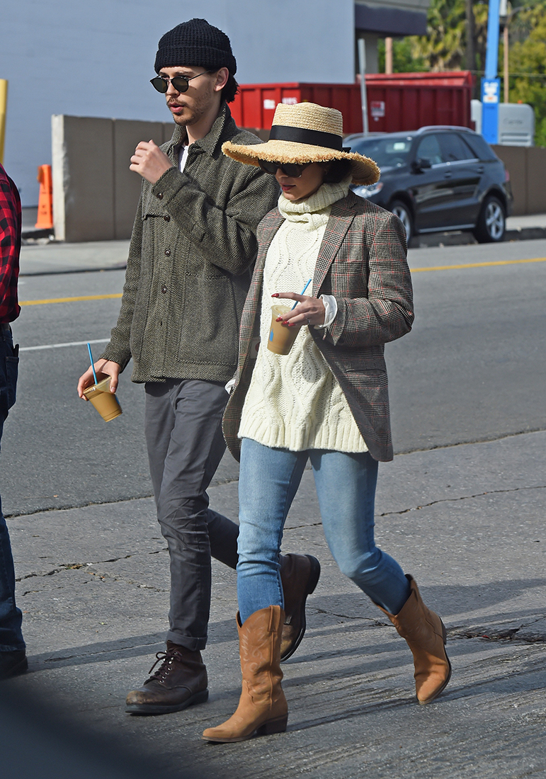 Vanessa Hudgens Austin Butler Winter Chic LA