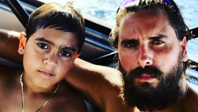 Scott and Mason Disick On A Boat