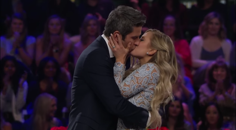 Arie and Lauren Kiss After Getting Engaged