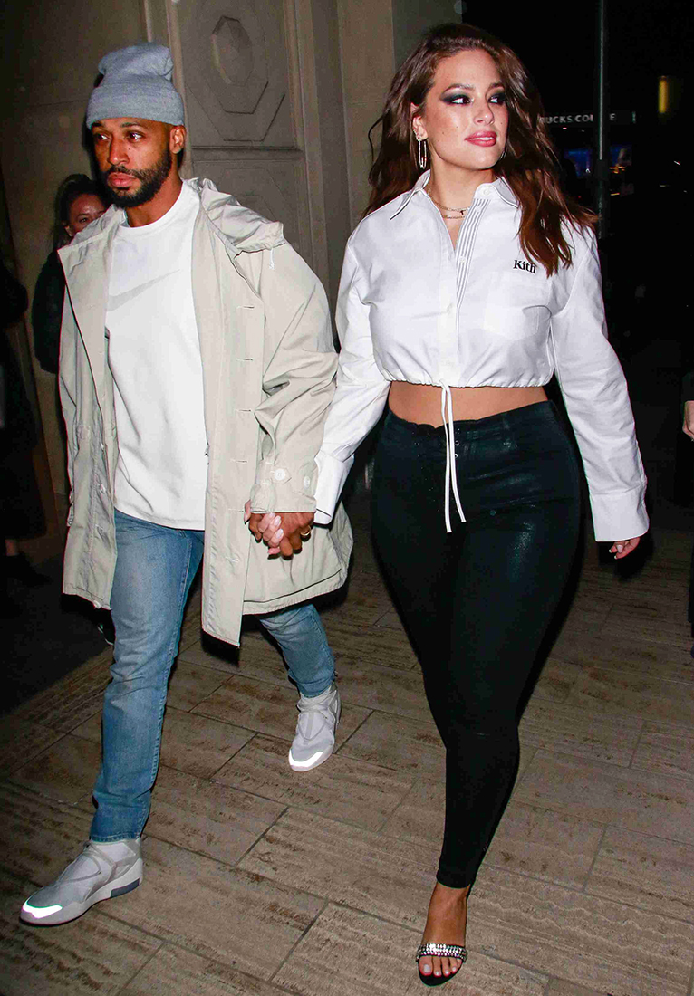 Ashley Graham and Justin Ervin Seen In New York City