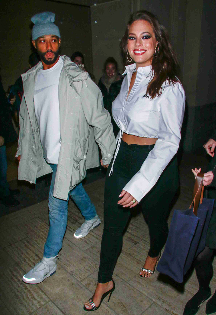 Ashley Graham and Justin Ervin Seen In New York City