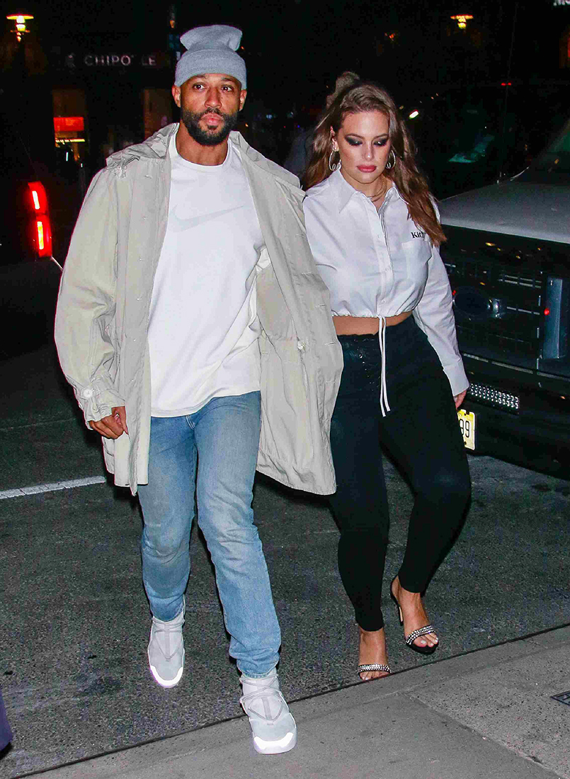 Ashley Graham and Justin Ervin Seen In New York City