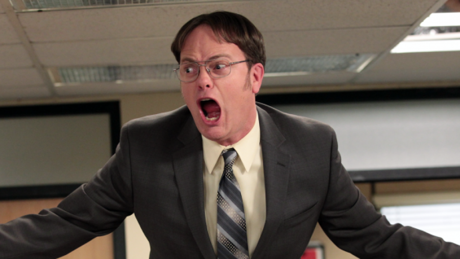 Dwight Schrute on The Office played by Rainn Wilson