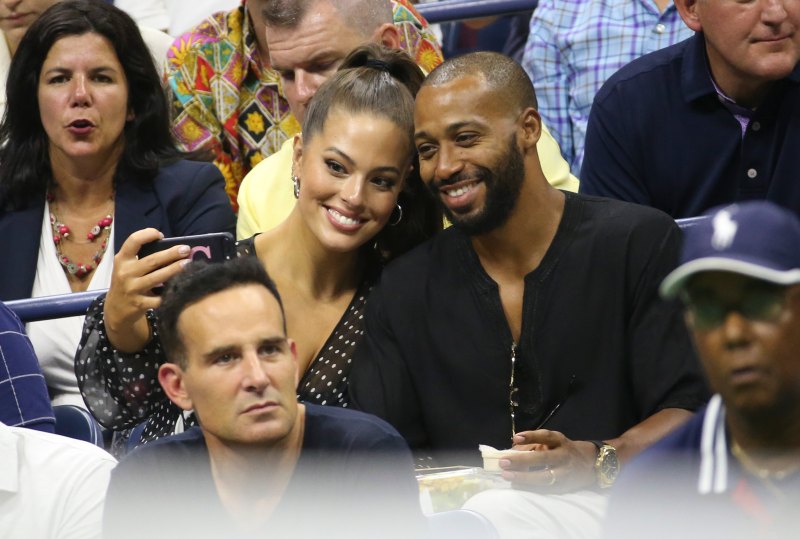 Ashley Graham posing for a selfie with her husband Justin Ervin