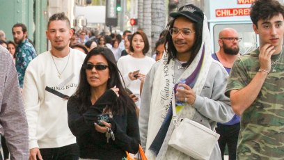 kourtney kardashian shares photo of Luka Sabbat wearing Kardashian hat