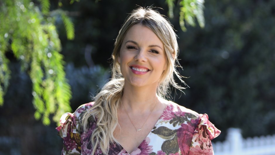 Ali Fedotowsky wearing a floral dress