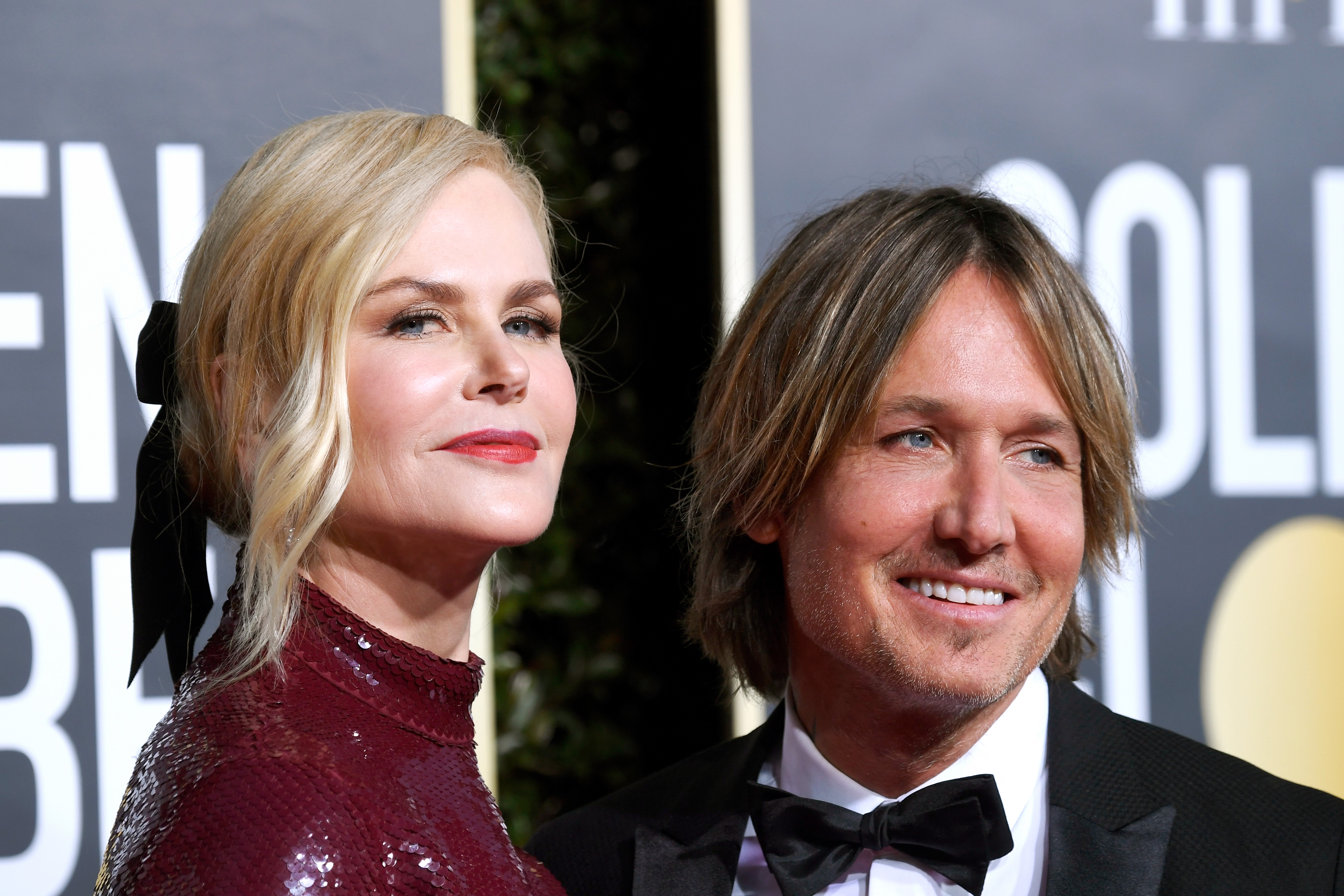Nicole Kidman hair and Keith Urban 2019 Golden Globes